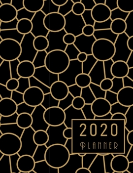 Paperback 2020 Planner: Stylish Contemporary Design Diary For Men With Additional Lined Monthly Note, Online Password Log & Habit Tracker Page Book