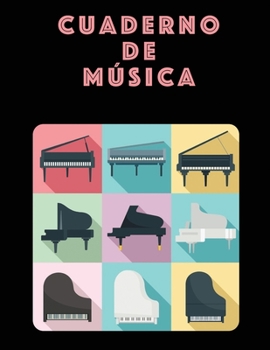 Cuaderno De Musica: Músicos Composición Libro Instrumento Manuscrito Personal Papel Piano Guitarra Estándar 13 Bastón Cuaderno grande / Diario Regalo ... Tapa blanda, Acabado mate (Spanish Edition)