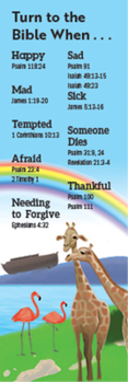 Misc. Bible Story Basics Turn to the Bible When Bookmark (Pkg of 25) Book