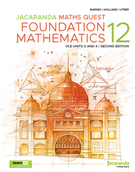 Paperback Jacaranda Maths Quest 12 Foundation Mathematics Vce Units 3 and 4 Learnon and Print Book