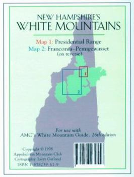 Paperback New Hampshire's White Mountains Map Presidential Range/Franconia-Pemigewassett Book