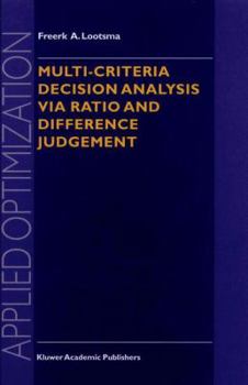 Paperback Multi-Criteria Decision Analysis Via Ratio and Difference Judgement Book