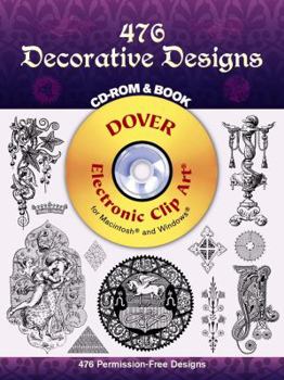 Paperback 476 Decorative Designs [With CDROM] Book
