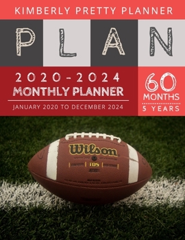 Paperback 5 year monthly planner 2020-2024: 5-year monthly planner - internet login and password - 5 Year Goal Planner - Five Year Life Goal Plan - rugby notebo Book