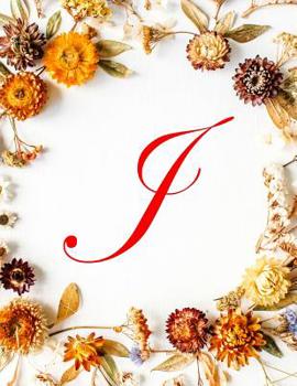 Paperback J: Monogram Initial Polar Graph Paper Notebook - 1/4 Inch Centered Polar Coordinates, Polar Sketchbook - Fall Flowers, 8. Book