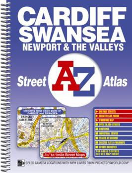 Spiral-bound Cardiff, Swansea and the Valleys Street Atlas Book