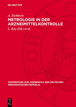 Hardcover Metrologie in Der Arzneimittelkontrolle [German] Book