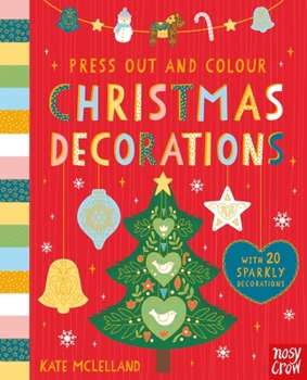 Board book Press Out and Colour: Christmas Decorations Book