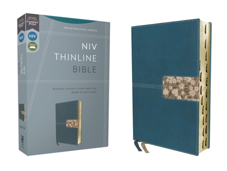 Imitation Leather Niv, Thinline Bible, Leathersoft, Teal, Red Letter, Thumb Indexed, Comfort Print Book