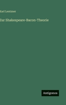 Hardcover Zur Shakespeare-Bacon-Theorie [German] Book