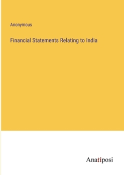 Paperback Financial Statements Relating to India Book