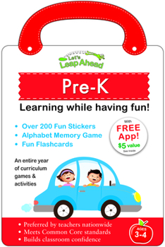 Paperback Let's Leap Ahead: Pre-K Learning While Having Fun! [With Sticker(s)] Book