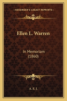 Paperback Ellen L. Warren: In Memoriam (1860) Book
