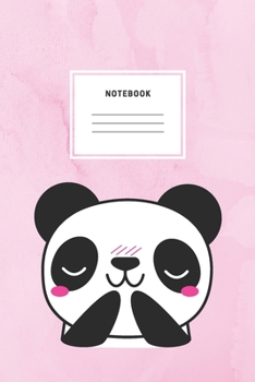 Paperback Notebook: Cute Pink Panda Notebooks And Journals Soft Cover Lined Animal Cute Pet Bear For Girls And Teens Book