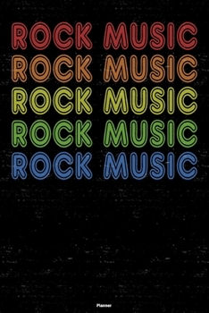 Paperback Rock Music Planner: Rock Music Retro Music Calendar 2020 - 6 x 9 inch 120 pages gift Book