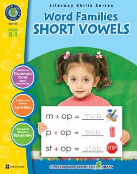 Paperback Word Families Short Vowels: Grades K-1 [With Transparencies] Book