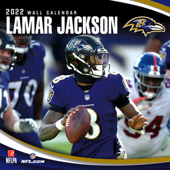 Calendar Baltimore Ravens Lamar Jackson 2022 12x12 Player Wall Calendar Book