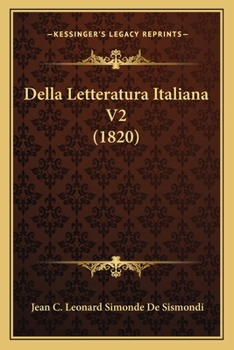 Paperback Della Letteratura Italiana V2 (1820) [Italian] Book