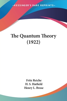 Paperback The Quantum Theory (1922) Book