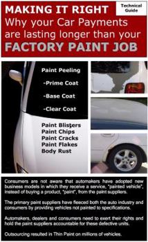 Hardcover MAKING IT RIGHT Why your Car Payments are lasting longer than your FACTORY PAINT JOB (Technical Guid Book