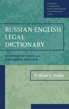 Hardcover Russian-English Legal Dictionary Book