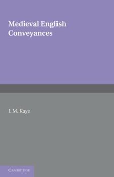 Paperback Medieval English Conveyances Book
