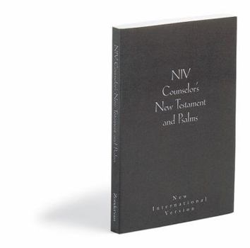 Paperback NIV Counselor's New Testament and Psalms (New International Version) Book