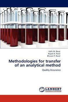 Paperback Methodologies for transfer of an analytical method Book