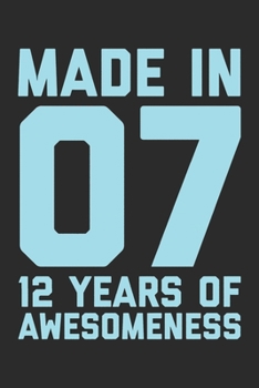 12th Birthday: Blank Lined Journal, Notebook, Planner Awesome Happy 12th Birthday 12 Years Old Gift For Boys And Girls