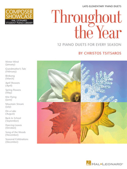 Paperback Throughout the Year: 12 Piano Duets for Every Season Book