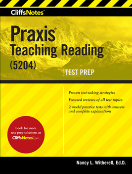Paperback Cliffsnotes Praxis Teaching Reading (5204) Book