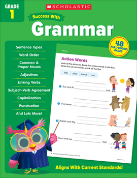 Paperback Scholastic Success with Grammar Grade 1 Workbook Book