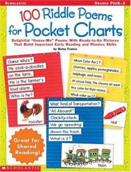 Paperback 100 Riddle Poems for Pocket Charts: Grades PreK-2 Book