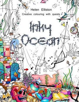 Paperback Inky Ocean: Creative colouring with quests Book