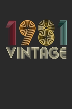 Paperback Vintage notebook paper 1981 Birthday 39th Gift Book