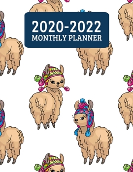 2020-2022 Planner: 3 Year Planner - 36 Month Calendar Planner Diary for Next Three Years With Notes - Cute Llama (8.5"x11")