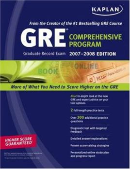 Paperback Kaplan GRE Exam 2007-2008 Comprehensive Program Book