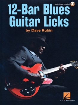 Paperback 12-Bar Blues Guitar Licks: Book with Online Audio by Dave Rubin Book