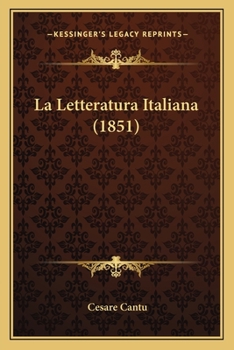 Paperback La Letteratura Italiana (1851) [Italian] Book