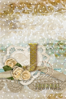 Paperback J Journal: Letter J Initial Monogram Lined Notebook - Flower and Heart Cream Book