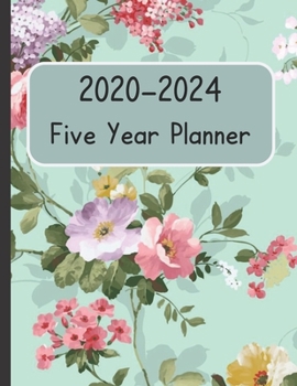 2020-2024 Five Year Planner: Monthly Schedule Organiser- Agenda Planner for The Next Five years, 60 Months Calendar, Appointment Notebook (2020-2024 Calendar Planner) Vintage Floral Pattern