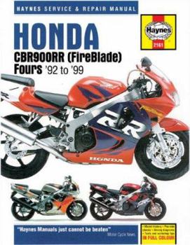 Hardcover Honda Cbr900rr Service and Repair Manual Book