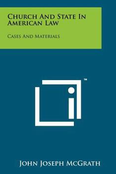 Paperback Church and State in American Law: Cases and Materials Book