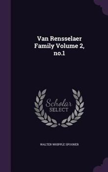 Hardcover Van Rensselaer Family Volume 2, no.1 Book