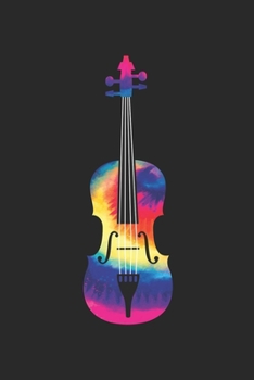 Tie Dye Violin Notebook - Music Instrument Gift for Violin Player - Violin Journal - Violin Diary: Medium College-Ruled Journey Diary, 110 page, Lined, 6x9 (15.2 x 22.9 cm)