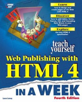 Paperback Teach Yourself Web Publishing with HTML 4 in a Week Book