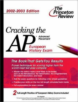 Paperback Cracking the AP European History, 2002-2003 Edition Book