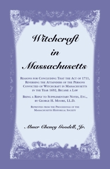 Paperback Witchcraft in Massachusetts Book