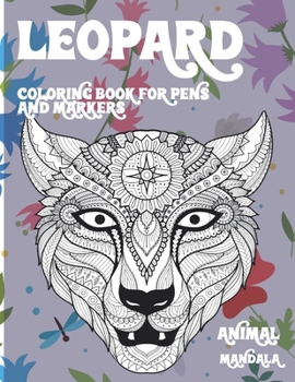 Paperback Mandala Coloring Book for Pens and Markers - Animal - Leopard Book