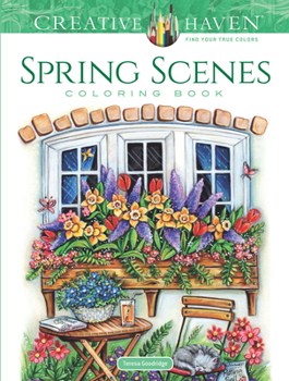 Paperback Creative Haven Spring Scenes Coloring Book